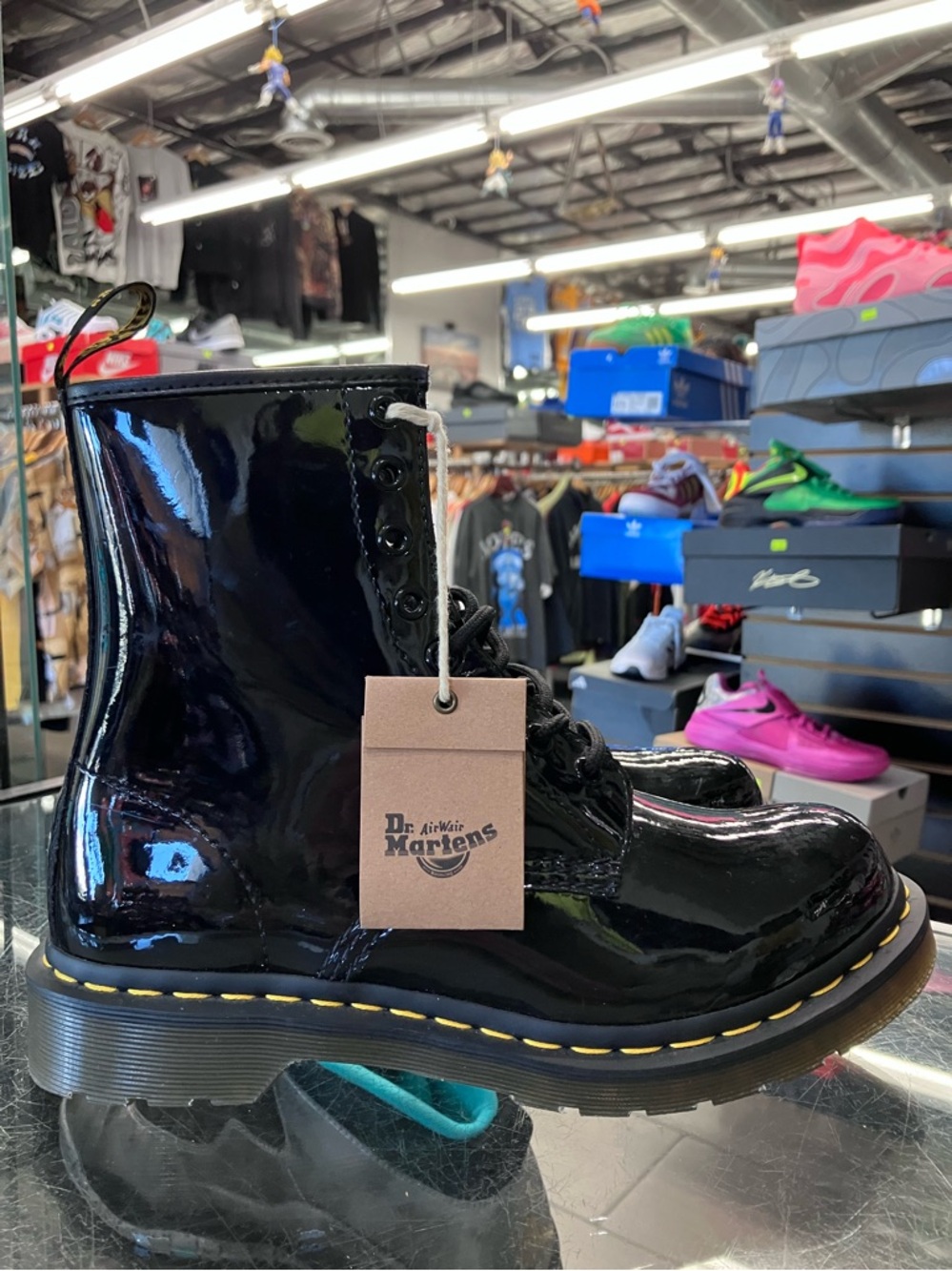 Women’s Dr. Martens 1460 Patent Leather Boot Black Size 8.5